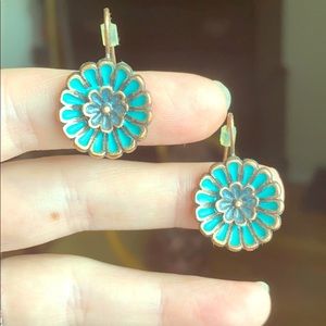 Blue Flower Earrings